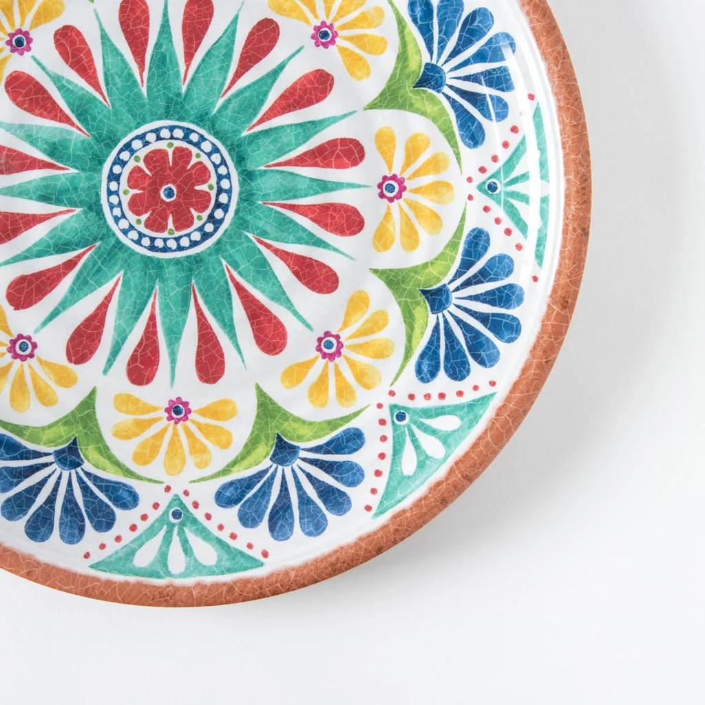 TarHong Rio Medallion Dinner Melamin Spülmaschinenfest Perfekt für Draußen und PAN1105DPMB Teller, 27cm, Bruchfestes Geschirr, Kunststoff, Sicher, Stilvoll,