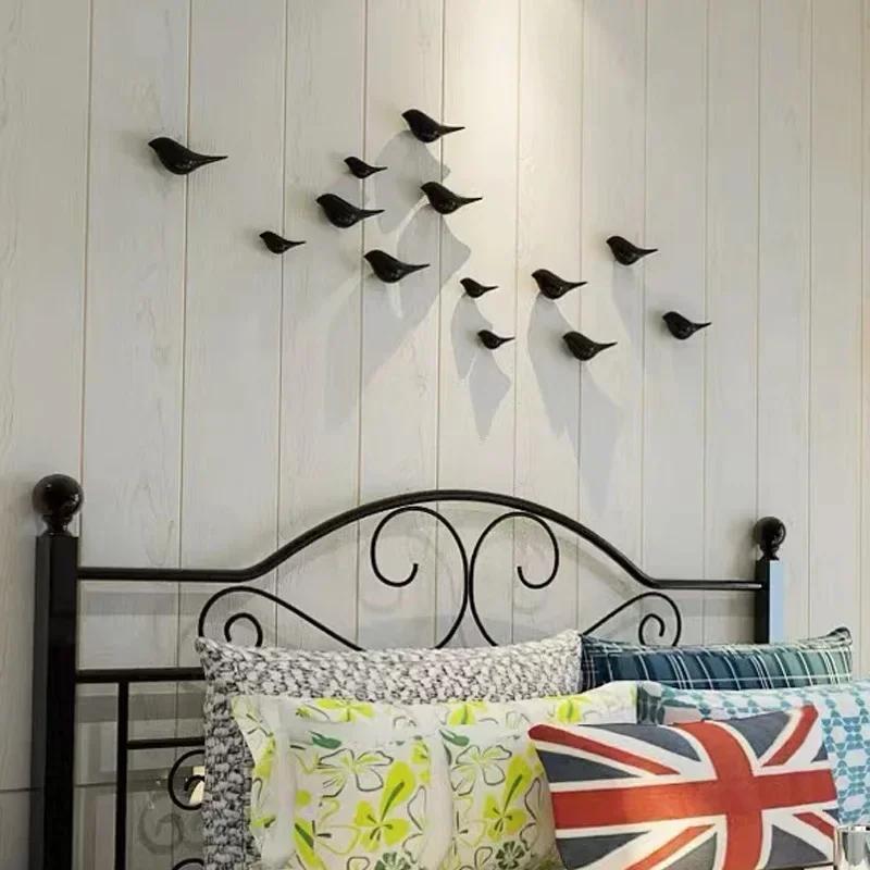 Stereoscopic Wall Hanging Ornaments Bird Living Room Wall Background Display Plating Decor Golden Bird Sofa TV Decor Accessories