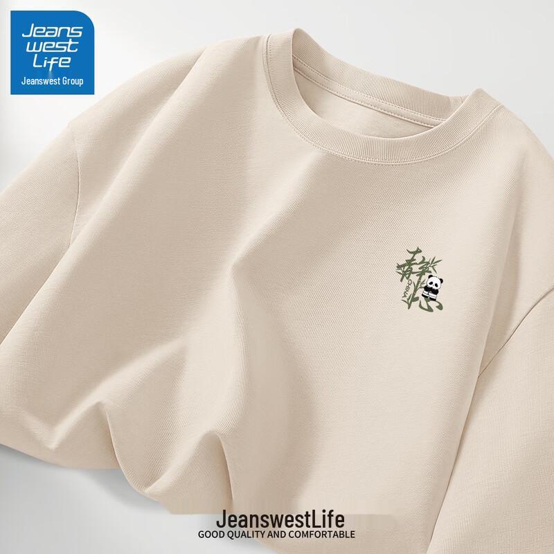 JEANSWEST LIFE Men's Heavyweight Pure Cotton Casual T-Shirt