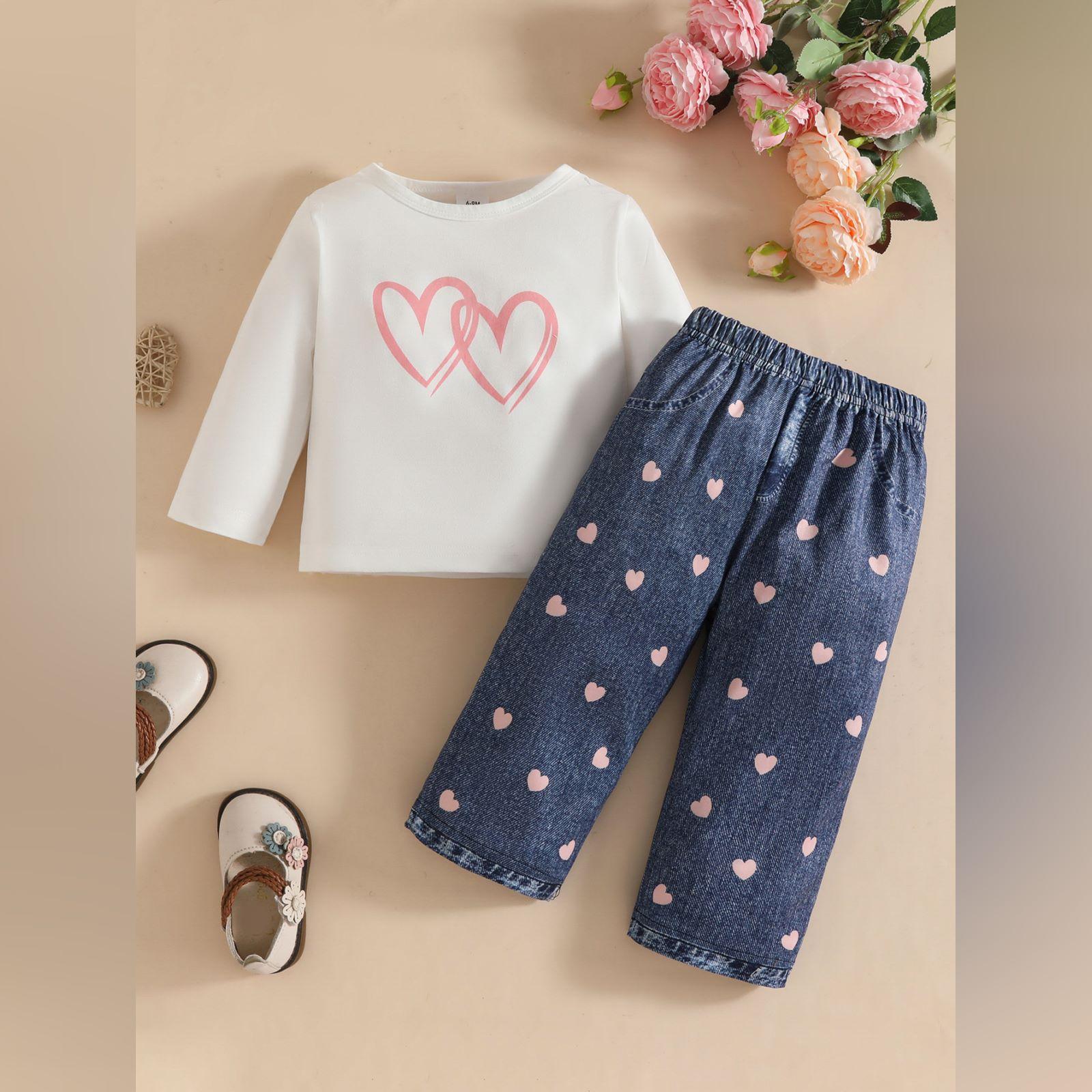 

Комплект детского топа с длинным рукавом - Повседневный, стильный и универсальный детский наряд 9 белый