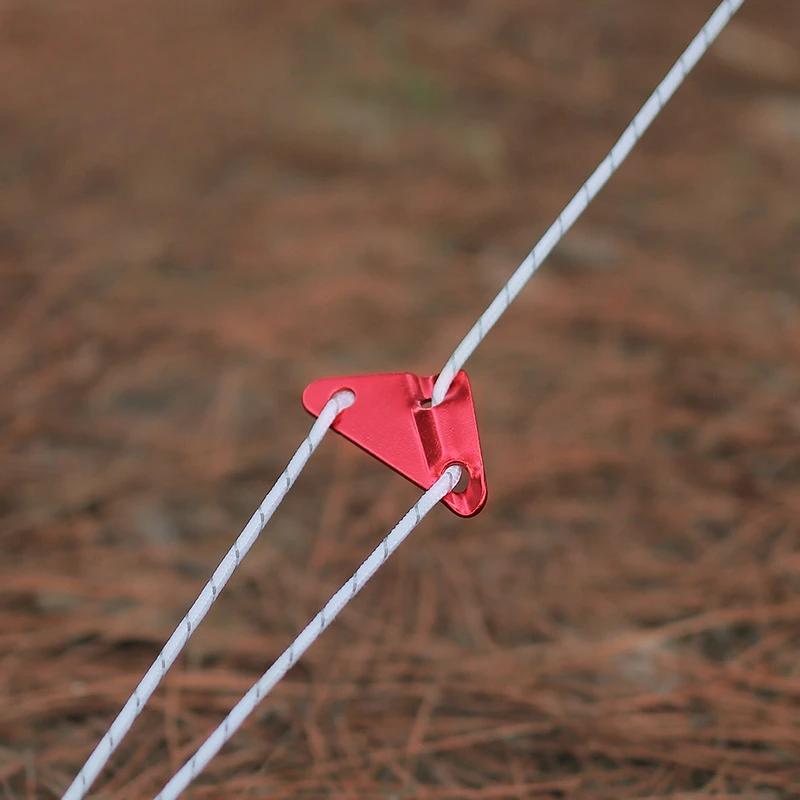 5Pcs Tent Rope Buckles Aluminum Alloy Outdoor Camping Wind Rope Stopper Portable Triangle Awning Adjustable Buckles