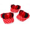 Disney Minnie Baby Girl Hollow Hat Cute Polka Dot Big Bow Children's Baseball Cap Outdoor Sports Children's Sun Hat