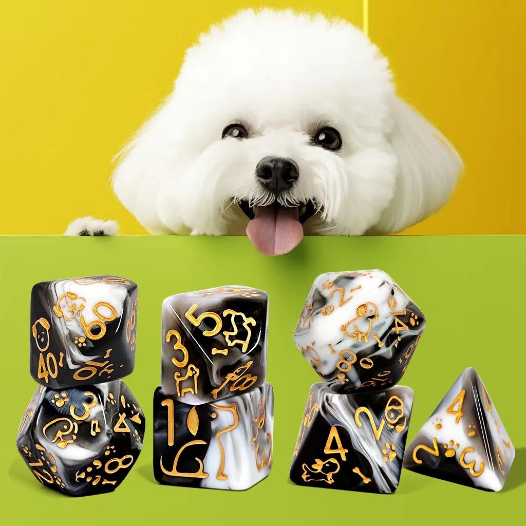 Rpg Dice 101 Dalmatians Set of 7 Dice