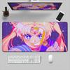 Kawaii Girl Locking Edge Office Desktop Mat Computer Carpet XXL Sailor Moon Washable Mousepad Gaming Laptop Keyboard Accessories
