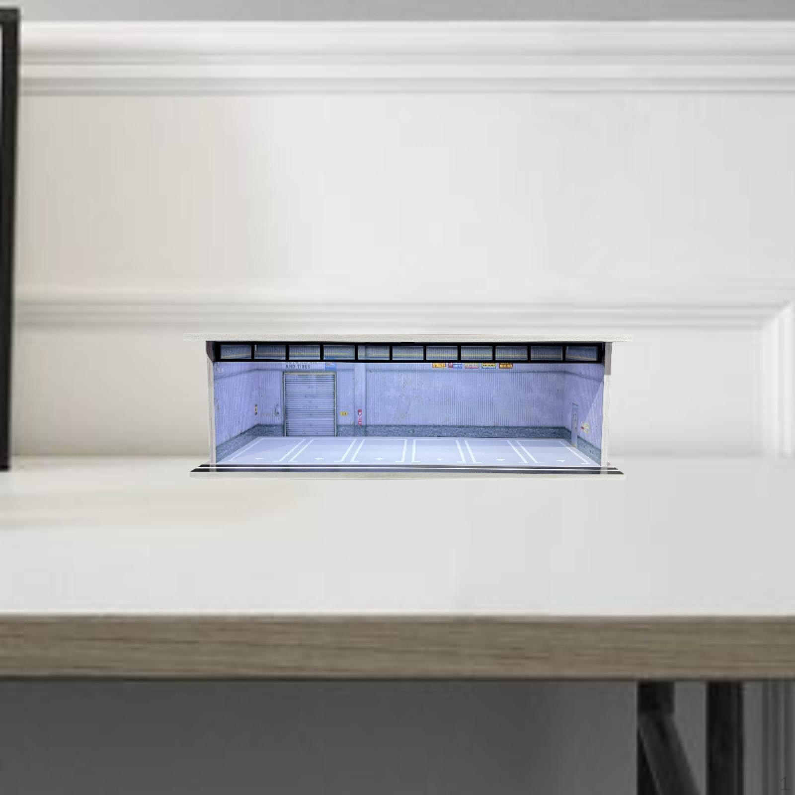 

1/64 Модель автомобиля Витрина Гараж Чехол, Витрина Настольный Декор Транспортное средство Style A