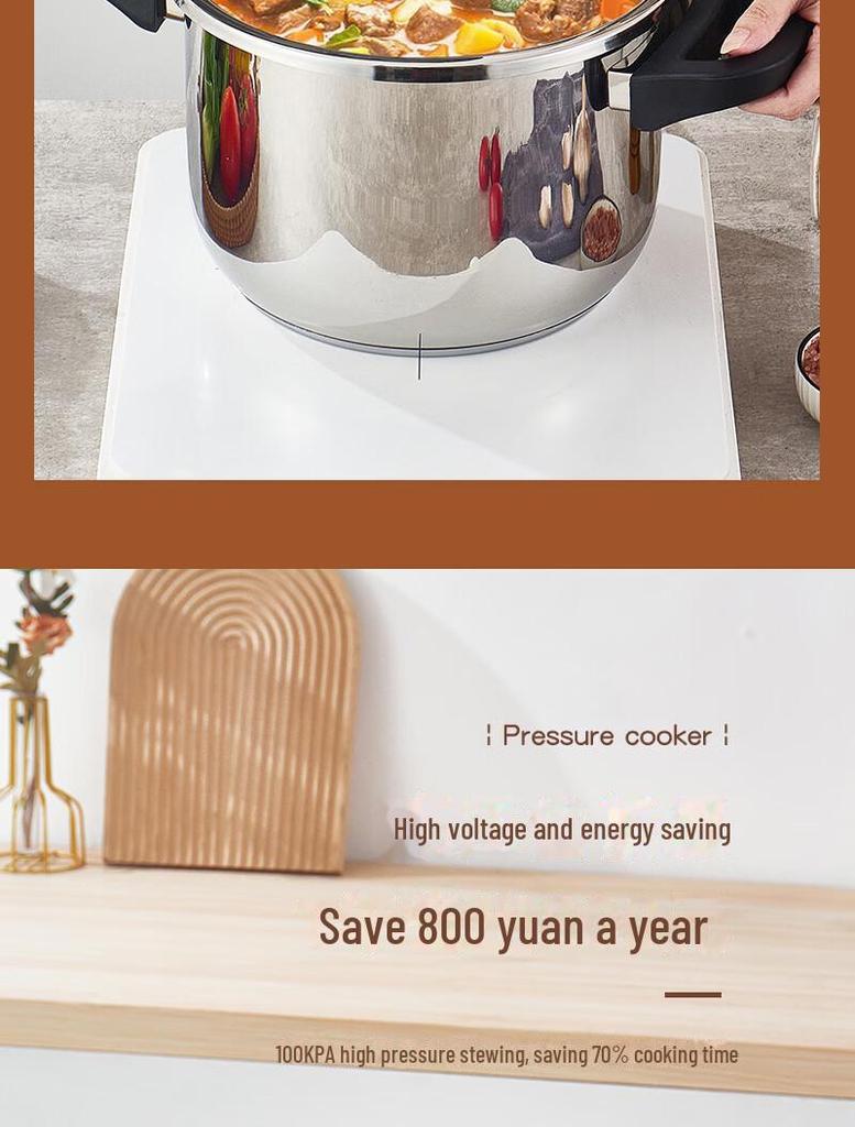 Explosionsgeschützter Schnellkochtopf aus deutschem Edelstahl 316, induktionskompatibel, großes Fassungsvermögen, lebensmittelecht.