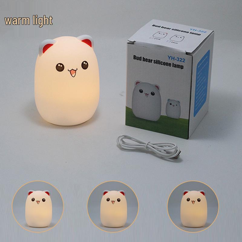 Bean Duck Bedside Light: Silicone Touch Night Light for Sleep & Feeding