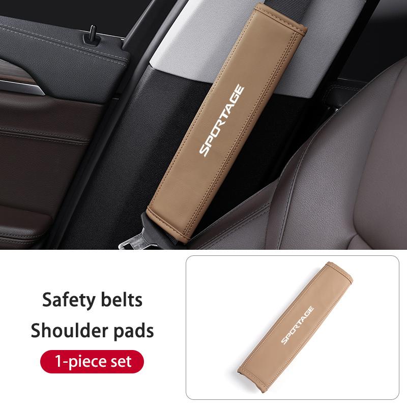 For KIA Car Logo Seat Safety Belt Protection Mat Interior Accessories Sportage 2016 2017 2018 Sephia Stonic Carens