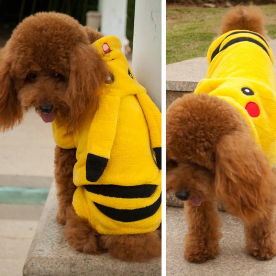 Cartoon Pikachu Halloween Pet Costume Dog Clothes Puppy T-shirt Vest Apparel