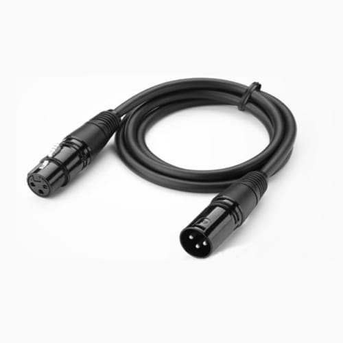 Set of 5 3m Microphone Cables, XLR Male to XLR Female, 3-Pin, for Microphones, Canon, Racks, DMX, 3-Core, 3-PIN Cable, Plug, Audio, XLR Cable