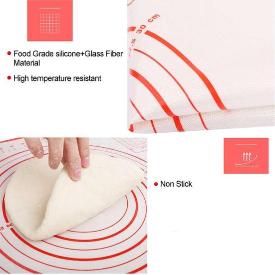 Non-Stick Silicone Baking Dough Pad Sheet Rolling Pastry Liner Mat Bakeware