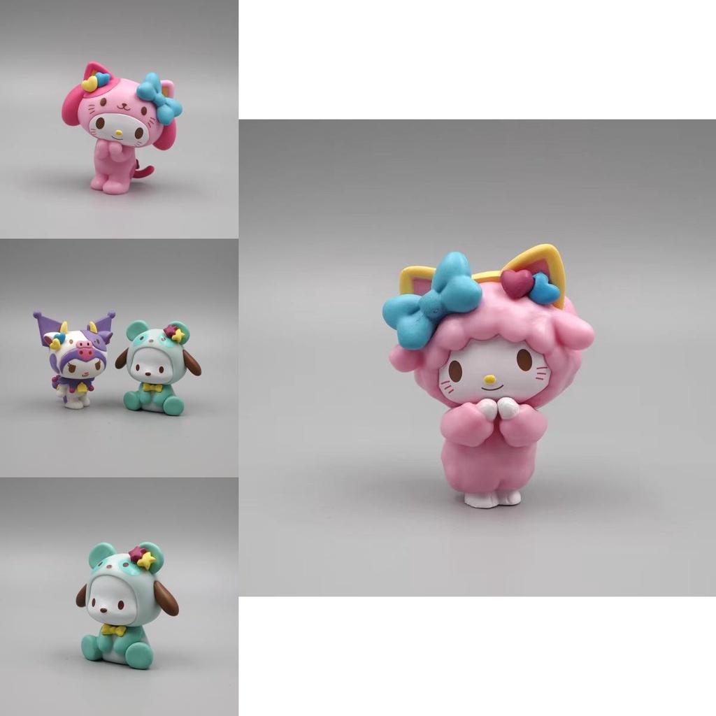Cute Kuromi My Melody Figure Toy Playset Cake Topper For Diy Accessories