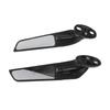 2pcs Motorcycle Rearview Mirror Adjustable Rotating Wind Wing Mirror Replacement for Ninja 250 300 H2 H4