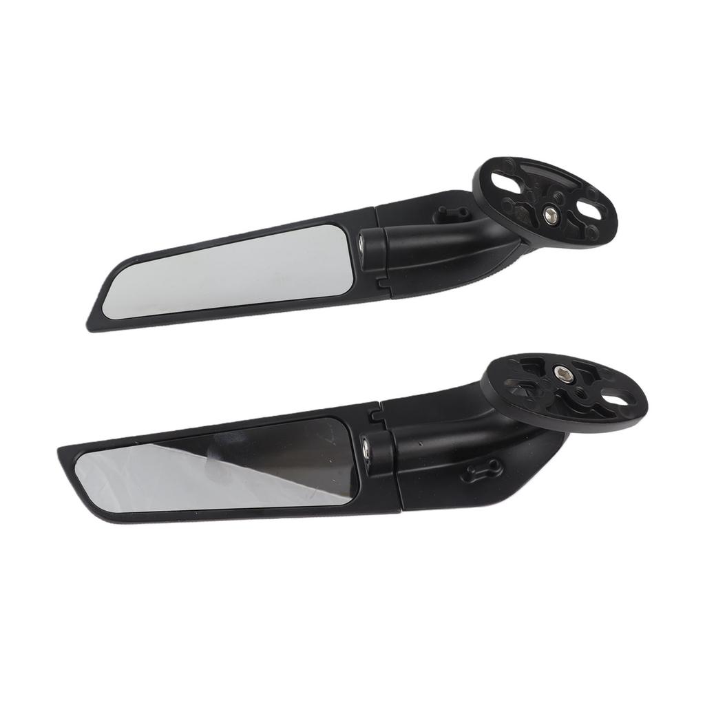 2pcs Motorcycle Rearview Mirror Adjustable Rotating Wind Wing Mirror Replacement for Ninja 250 300 H2 H4