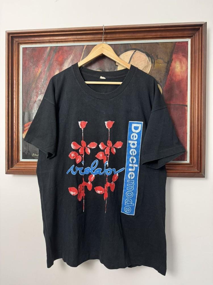 90#039s Depeche Mode Tour Violator Pop Music Band Black Unisex Tshirt KH11683 Unisex T-Shirt XXXXL