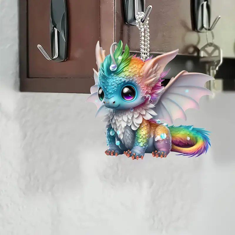 Acrylic Material Flat 2D Car Pendant, Backpack Accessories, Home Decoration Pendant Keychain