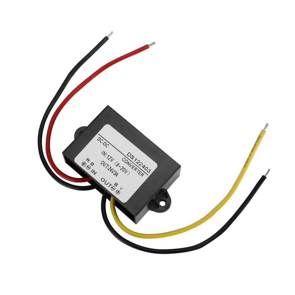 Waterproof DC-DC Boost Step-Up Converter 12V to 24V 3A Car Power Supply Module