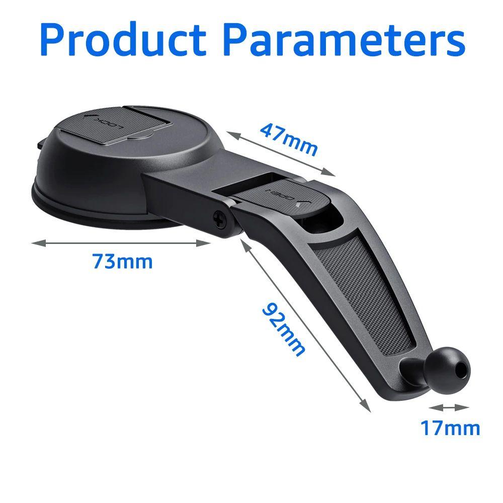 

17-мм Шаровая Головка Автомобильный Присоска на Панель Держатель для Телефона 180 Градусов Поворотная База Автомобильного Держателя для Мобильного Телефона Аксессуары чёрный