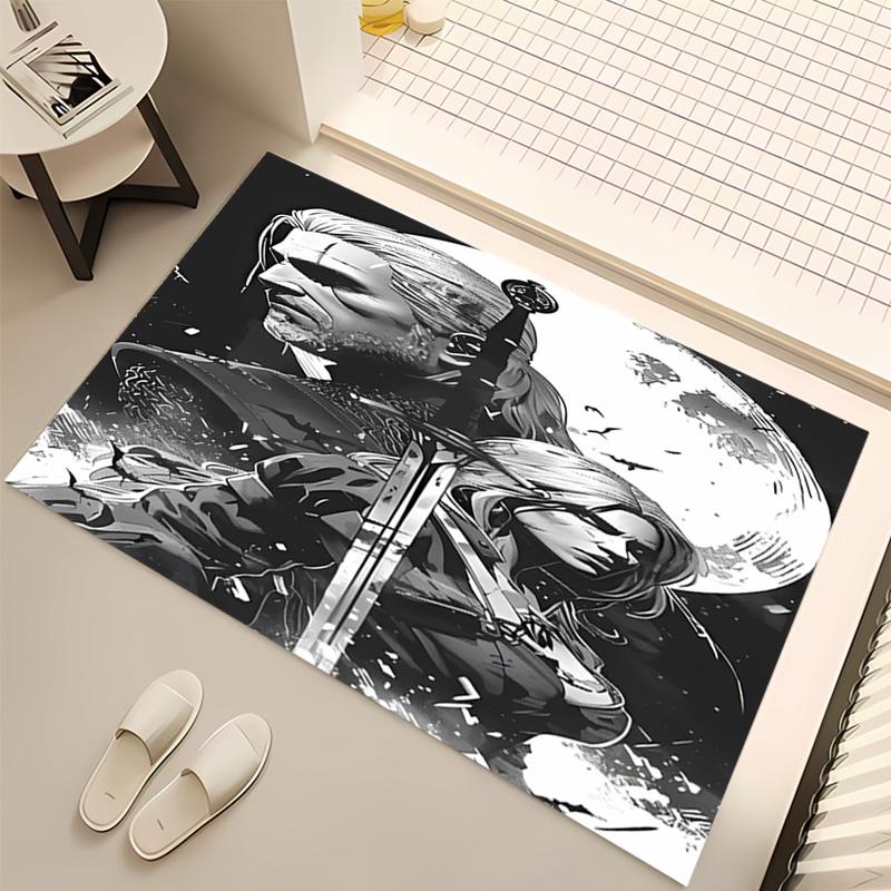 The W-Witcher 3 Wild Hunt GAME Print Area Rug - Soft,Washable Non-Slip Indoor Mat,Living Room,Home Office Decorative Rug