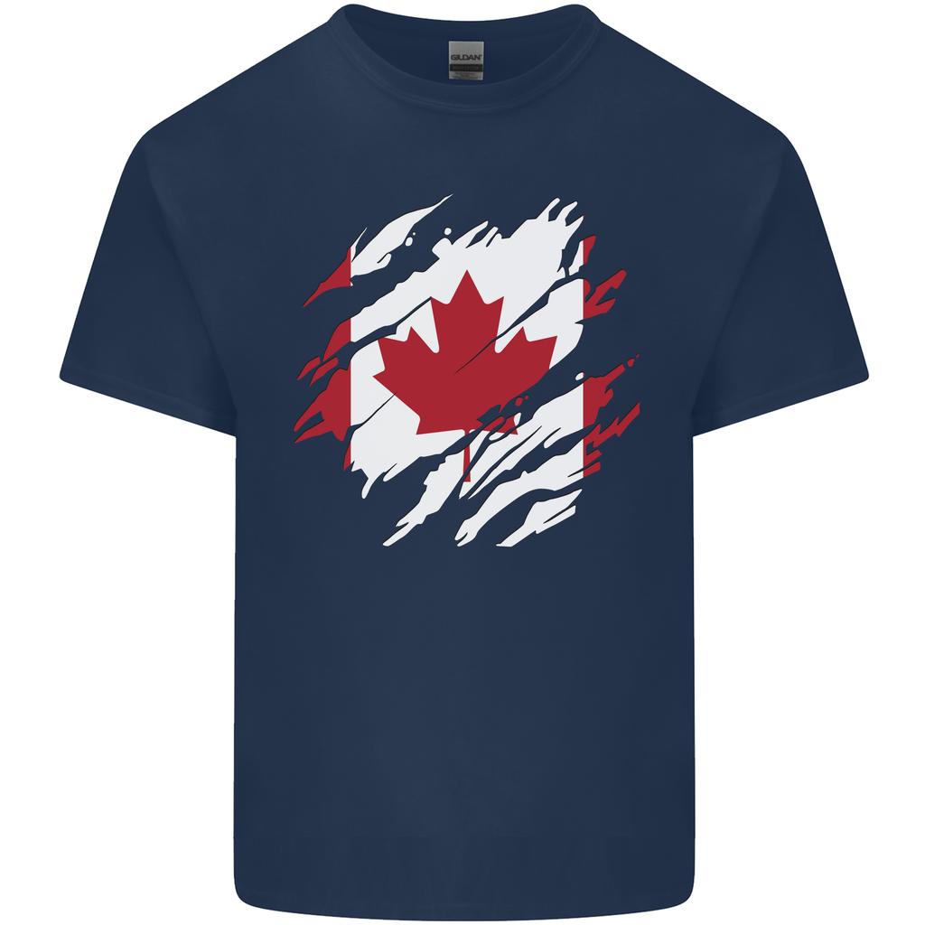 Torn Canada Flag Canadian Day Football Unisexs Light Cotton TShirt