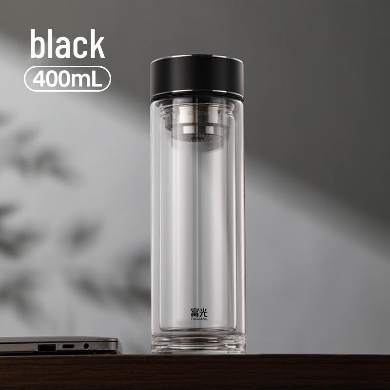 Fuguang Double Wall Glass Tea Infuser Mug