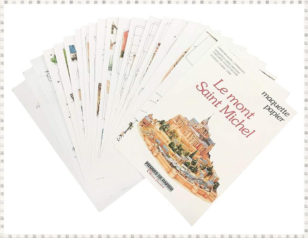 Papercraft Architecture Mont World Heritage Art Kit Replica of Saint-Michel (Set 2)