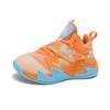 Kids Basketball Shoes Boys Non-Slip Durable Training Sneakers With Breathable Mesh Upper Hook-and-Loop