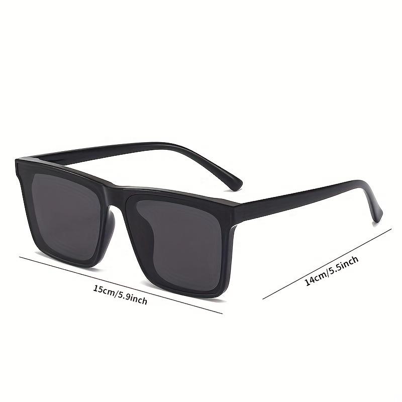 1pc Men'S Simple Black Square Fashion Glassesfor Men Women Outdoor Travel Driving Pography Prop