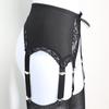 6 Strap Wide Vintage Suspender Belt For Woman Plus Size Black Lace Panel Garter Belt Stockings Lenceria ,Bridal Lingerie