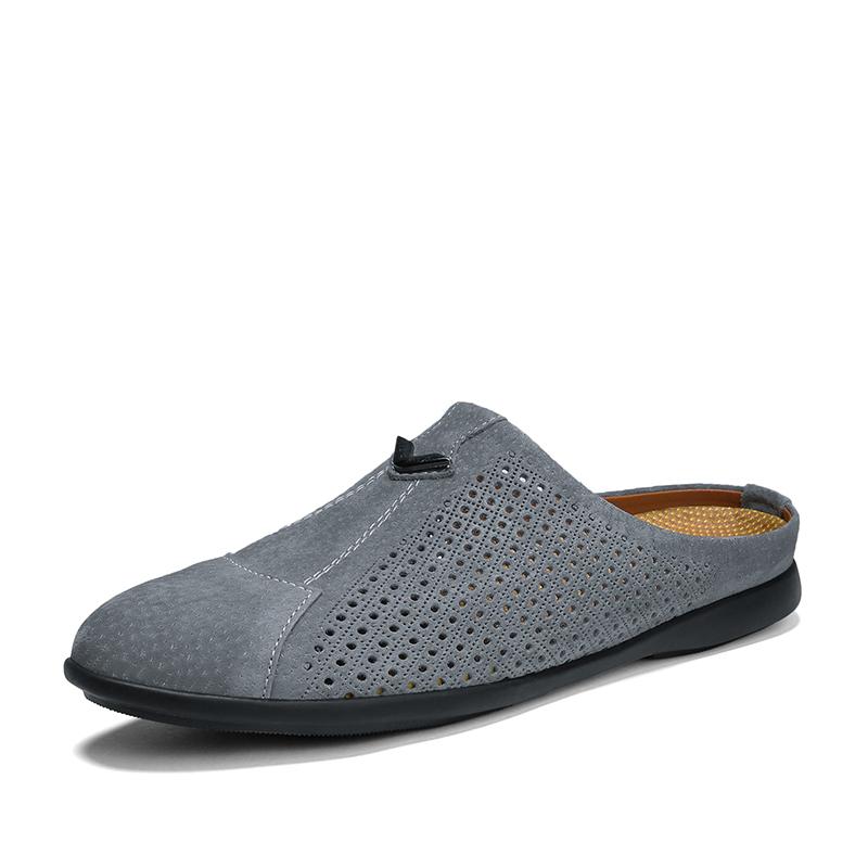 

Чоловічі напівчеревики з вирізами Літні замшеві шльопанці Мюлі Чоловічі лофери Тапочки Чоловічі повсякденні туфлі без задника Сліпони Балетки 38