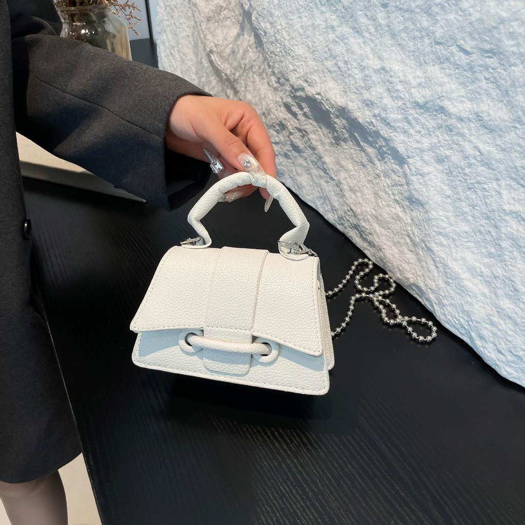 New Solid Color Simple Temperament Handbag for Women's Versatile One-shoulder Crossbody Bag Korean Version Retro Mini Bag