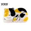 Transparent Hair Clip Claw for Women, Widened Shark Tooth Design Shower Clip, Cartoon Cat Medium Long Lazy Style
