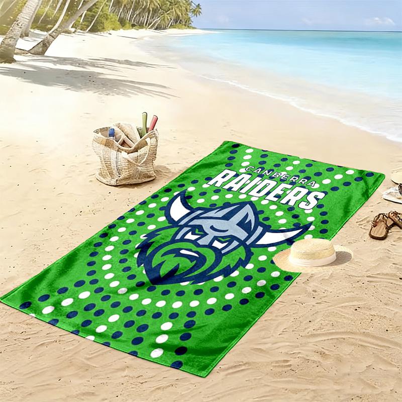 Canberra Raiders Logo 2D Flat Print Beach Towel, Large Soft Quick Dry Towel for Beach Camping SwimmingZSTJ0915265