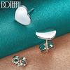 Pendientes de plata de ley 925 con forma de corazón, joyería de boda de moda