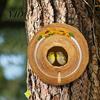 Resin Bird Sanctuary Straw Hat House, Sunflower Shelter, Decorative Small Nests House with Perch for Garden Tree, Patio Backyard Wall Decor