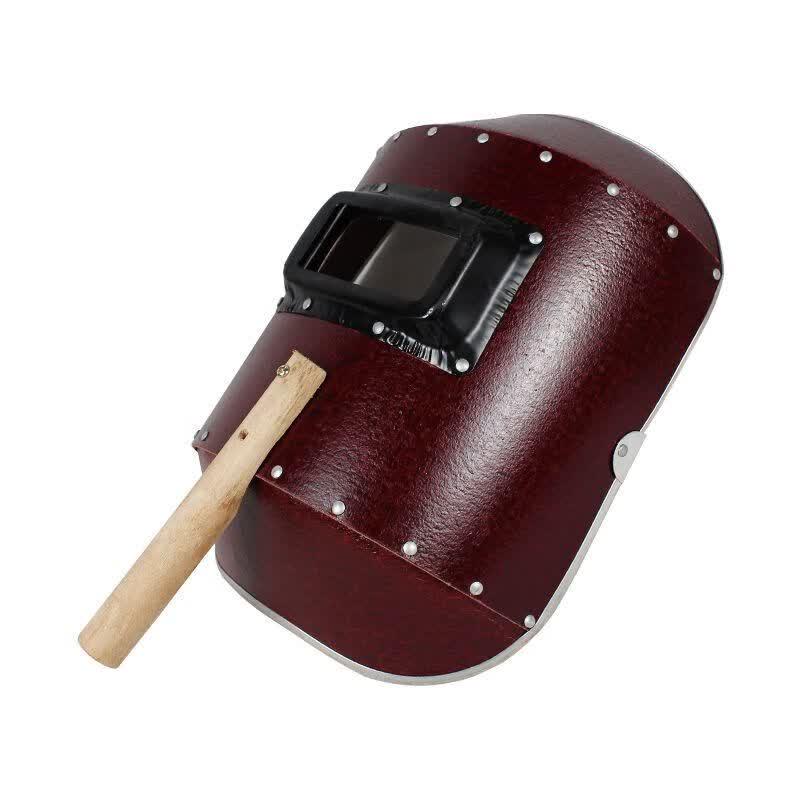 Handheld Red Steel Paper Welding Mask