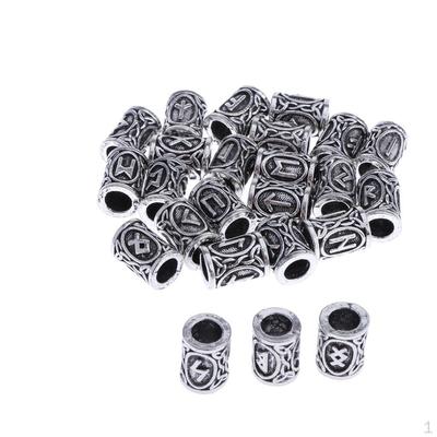 24st/pack Vikings Hair Beard Beads DIY Armband Smycken Hängen, 13x