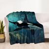 Ocean Animal Flannel Blanket - Soft and Comfortable, Suitable for Sofas, Beds, Offices, Travel, All Seasons, and A Great Gift for The Holidays.