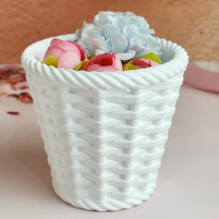 Flexible Silicone Candle Mould For Customes Basket Weave Creation Craft Supplies And Decorative Item Crafting