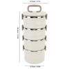 3300ml Lunch Storage Container 4 Tier Food Container Practical Compartment Lunch Box  For Picnics