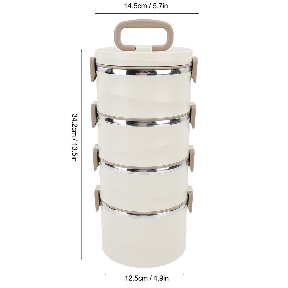 3300ml Lunch Storage Container 4 Tier Food Container Practical Compartment Lunch Box  For Picnics