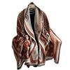 Temperament Fashionable Thickened Warm Outer Scarf Literary and Retro French Pattern Scarf Sweet Fringed Shawl