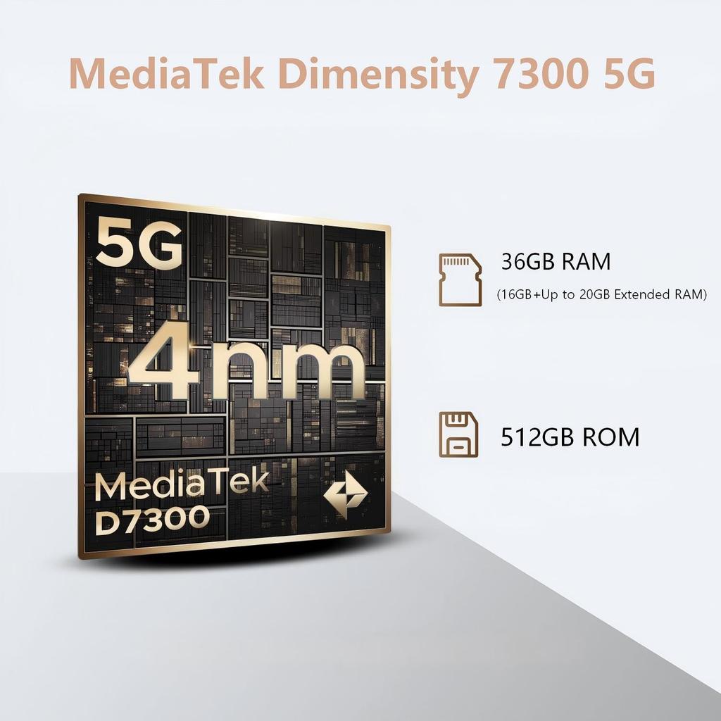 DOOGEE V MAX LR 5G Cellphone  36GB+512GB 6.78" Display 20500mAh 200MP Android 15