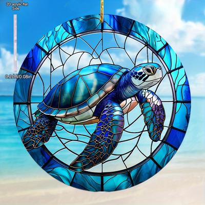 Christmas Window Hanging Colorful Acrylic Color Pendant Garden Ornaments, Sun Catcher, Acrylic Sign- Light - Catching Window Decor, Novelty Home Decor