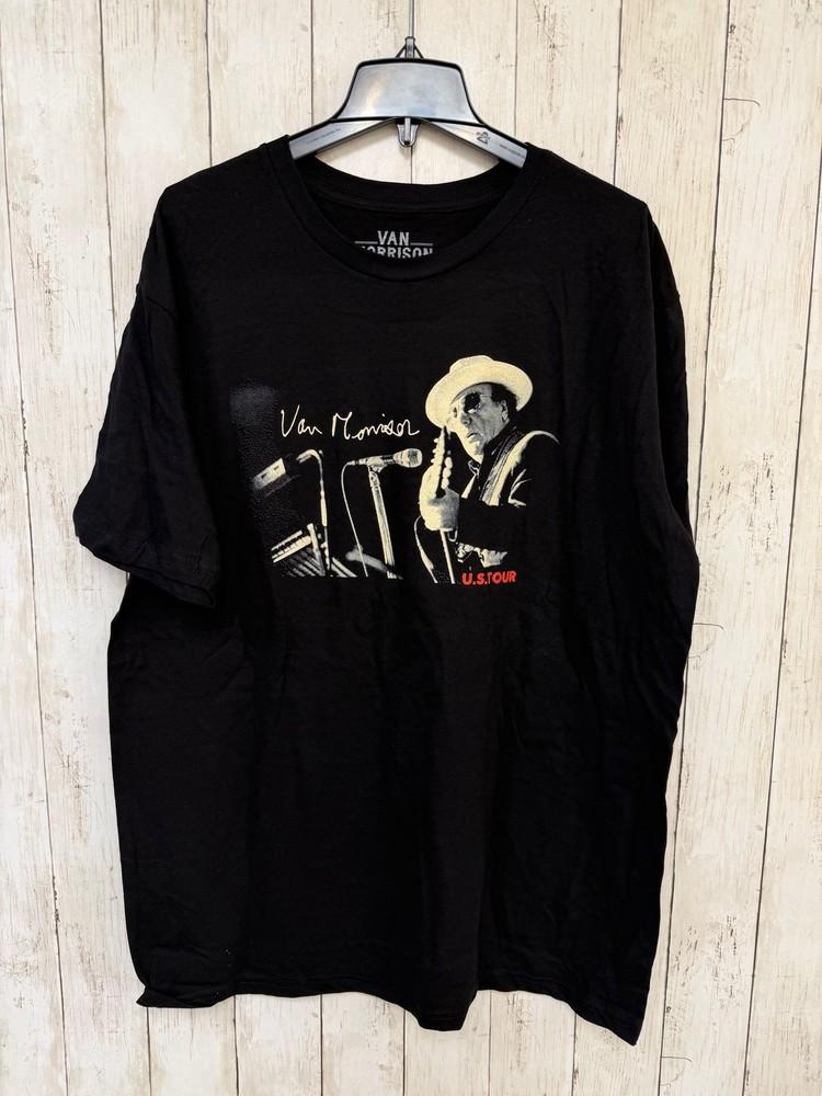 

Van Morrison 2023 US Tour T Shirt Mens XL Black Concert Graphic Tee Unisex T-Shirt XXXXL