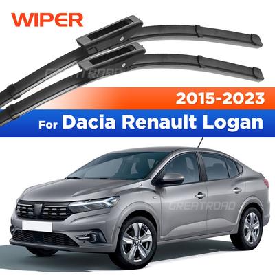 For Dacia Renault Logan 2015- 2016 2017 2018   Wiper Front Wiper Blades Windshield Windscreen Window Brush 22"+19"