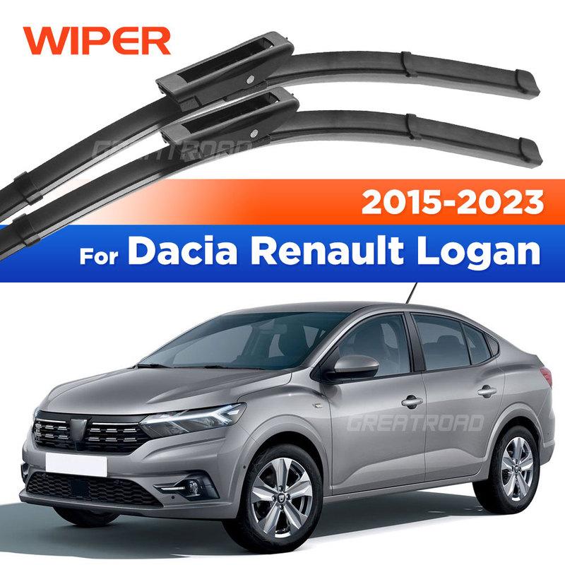 For Dacia Renault Logan 2015- 2016 2017 2018   Wiper Front Wiper Blades Windshield Windscreen Window Brush 22"+19"