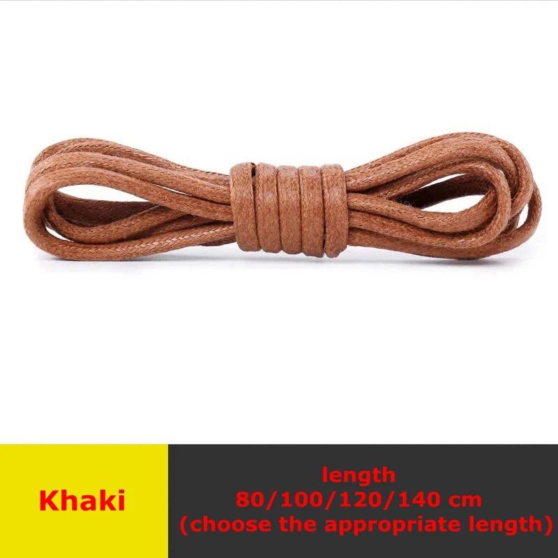 Wax Round Shoelaces for Boots and Dress Oxford Shoes Cotton Waterproof ShoeLaces Solid Polyester Rope Tie Long  80/100/120/140cm