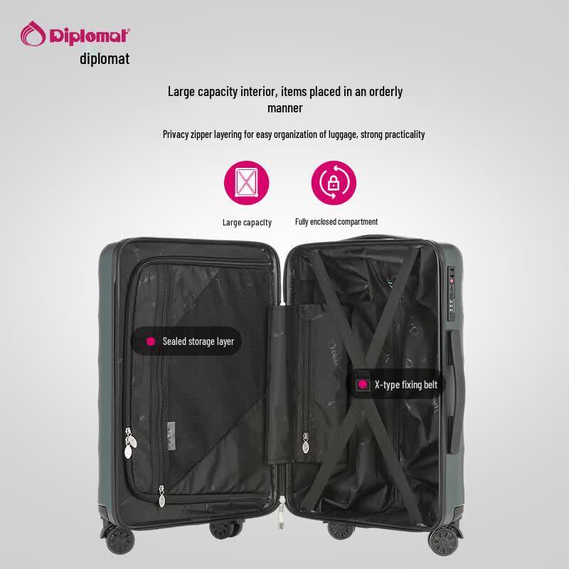 Diplomat TC-2326 Series Hardside Spinner Luggage with TSA Lock