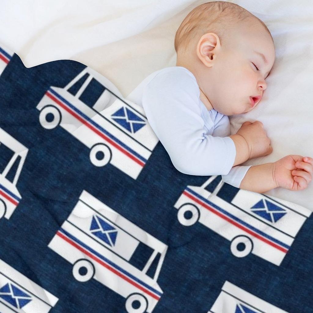 Mail Trucks - blue Throw Blanket Decorative Throw Quilt Soft Big Giant Sofa Blankets